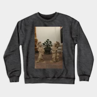 Stone sculptures at Wat Pho Buddha temple. 1 Crewneck Sweatshirt